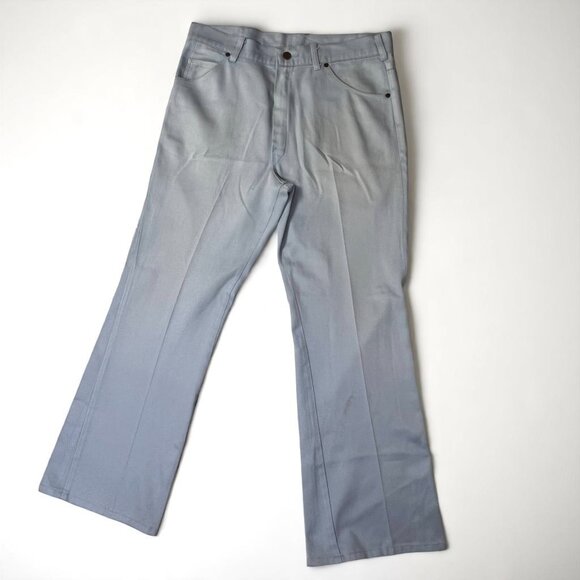 VTG Big Yank Jeans Light‎ Blue 34x28.5 High-Waisted Wide-Leg Denim 1970s USA - Picture 12 of 15